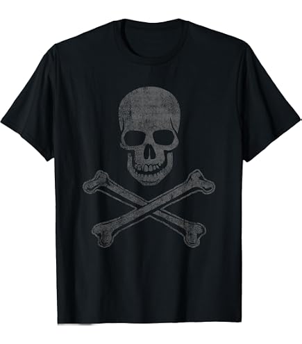 Amazon.com: Skull & Bones 322 distressed T-shirt - Skull and